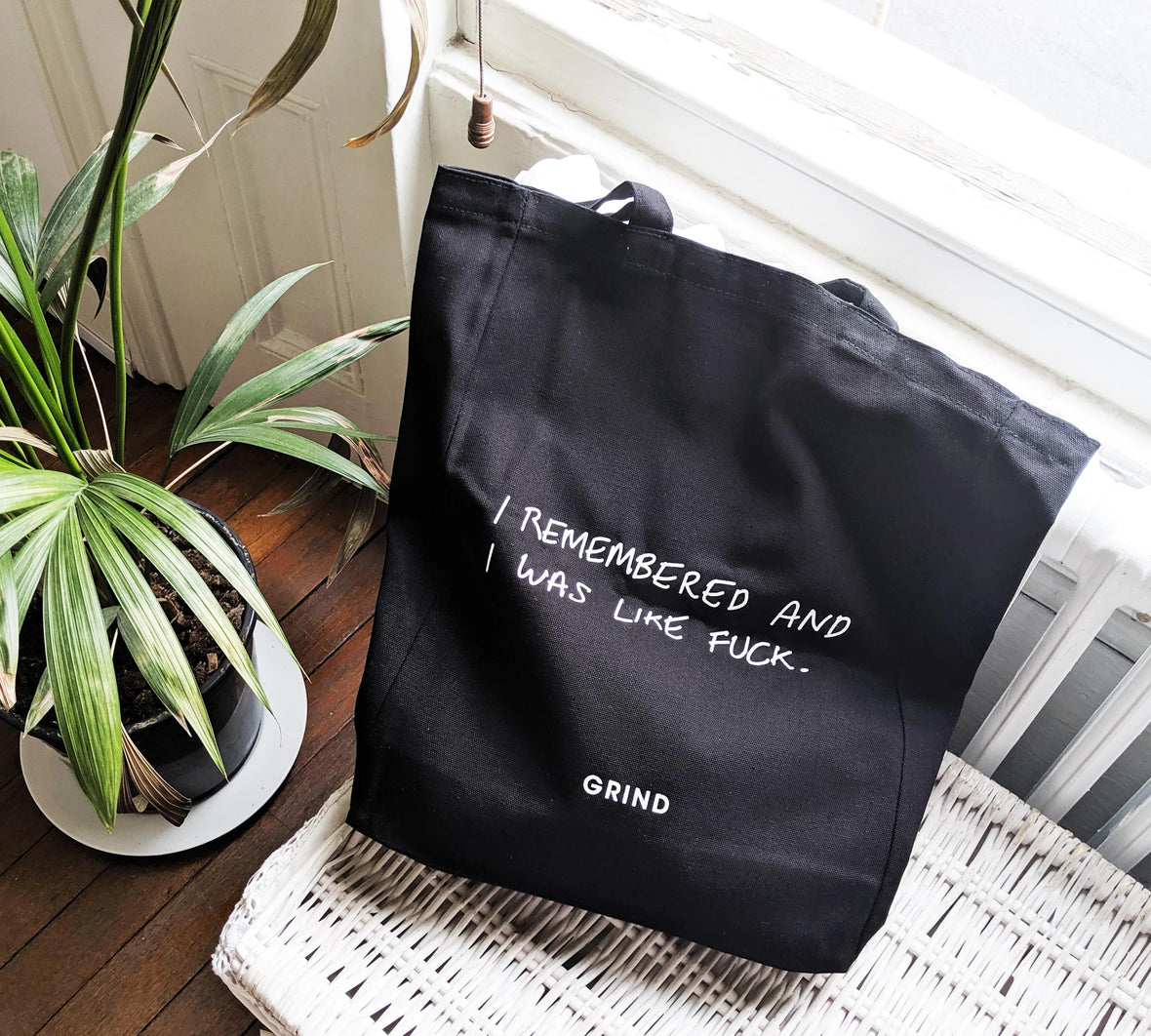 Canvas Tote Bag - 'I remembered and I was like f*ck'