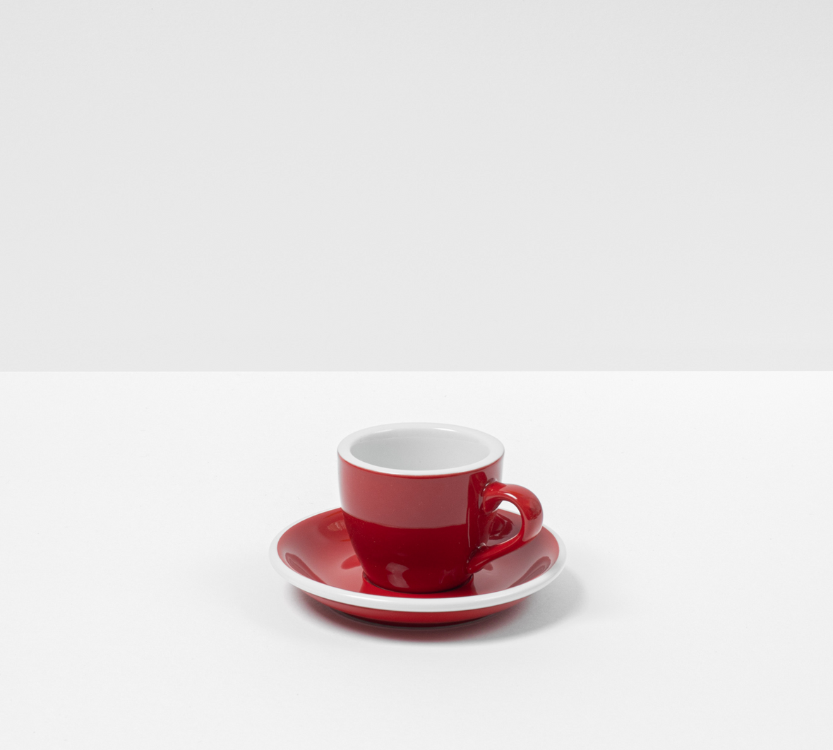 Red Cups & Saucers (Set of 6)